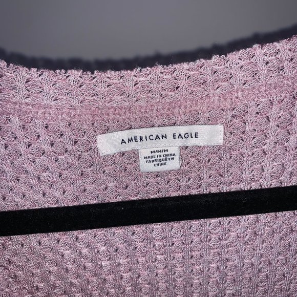 American Eagle Waffle Knit Long Sleeve Tee - Picture 2 of 6